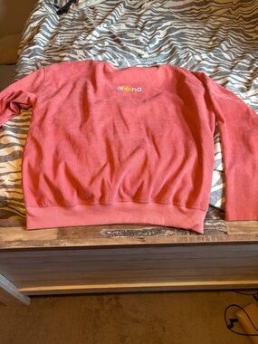 Aloha Embroidered Coral Sweatshirt - Women's Casual Pullover